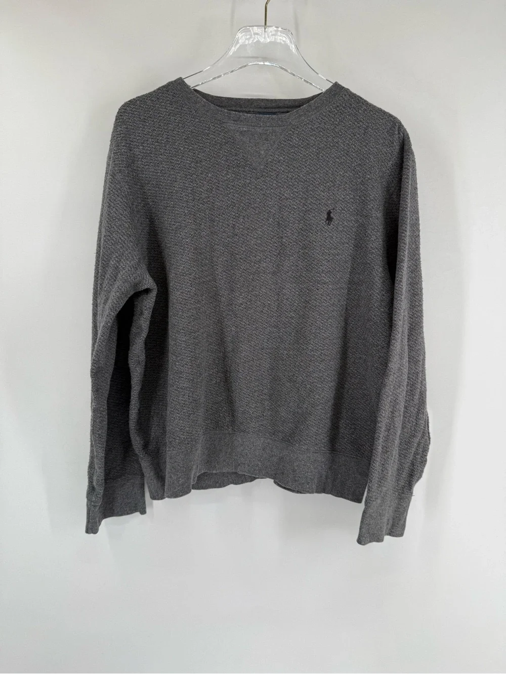 Polo Ralph Lauren Gray Sweater Knit‎ Jumper Sweatshirt size large